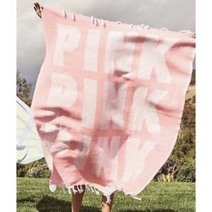 PINK Victoria's Secret Bedding - PINK Victoria's Secret Fringe Beach Blanket Coral PINK Victoria's Secret Bedding - PINK Victoria's Secret Fringe Beach Blanket Coral